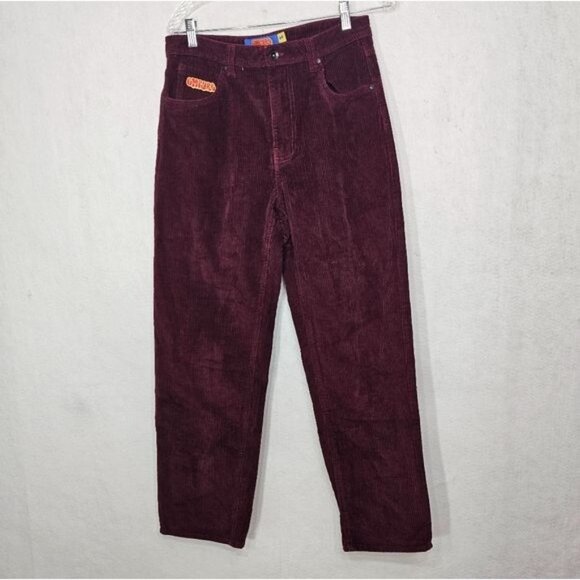 Empyre Vintage Y2K Red Corduroy High Waisted Relax Pants 30 - Picture 1 of 13